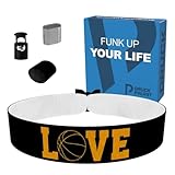 Druck-Palast Basketball Love schwarz Stoffarmband - Wasserfestes Satinarmband - Sportliches Armband für Basketballfans - Geschenk für Sportbegeisterte - Trendige Sportaccessoires - Basketball