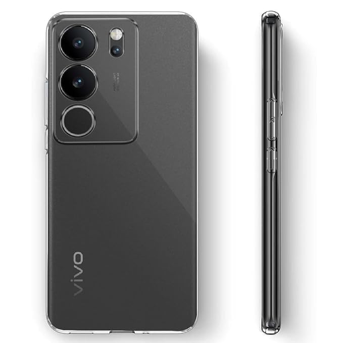 Image of Case Creation Brand - Mobile Cover for Vivo V29 (Soft & Flexible Back Case), Transparent