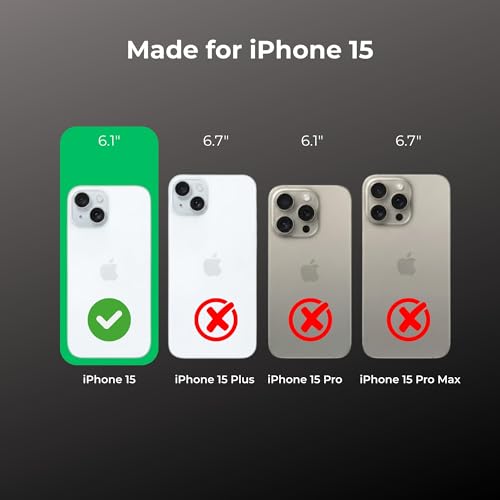 Image of Anti Yellow Clear Magnet Case for iPhone 15, Premium Polycarbonate, Ultra Strong Magnets, 360 Drop Protection, Raised Camera Protection, MagSafe Compatible