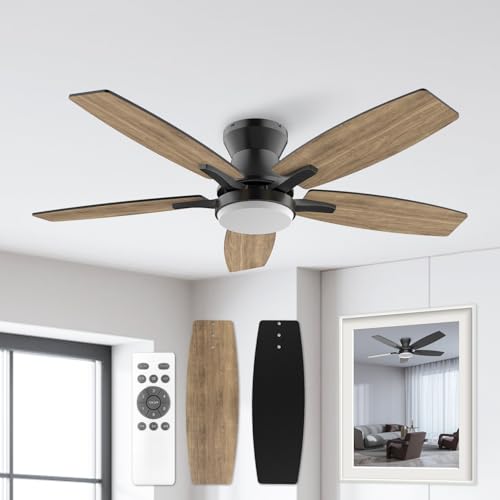 Lista de Ventiladores Walmart Mexico , tabla con los diez mejores. 46 Airwit Ventiladore de Techo con Luz de 107cm, 42 Inch Ceiling Fan, Abanicos de Techo Montaje Empotrado con Control Remoto, 6 Velocidades, Luz LED de 3 Colores, 5 Cuchillas, Motor...