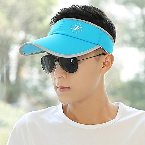 Chapeau-de-Soleil-Empty-Top-Sun-Hats-Summer-Men-Outdoor-Running-Long-Eaves-Sun-Visor-Couleur-Bleu-Marine