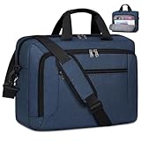 Laptop Bag 17.3 Inch Laptop Briefcase Large Waterproof Laptop Case for Men Women Business Office Work Computer Bag 17 Inch Adjustable Shoulder Messenger Bag, Blue
