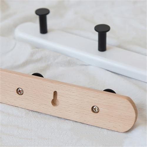 Perchero pared de madera sostenible con soportes resistentes de diseño creativo 5