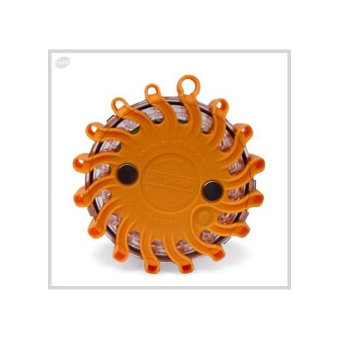 Megaflare LED Akku Notfall Warnleuchte, Warnlicht mit 9 Blinkmustern, 12V und 230V Ladekabel inklusive Cover