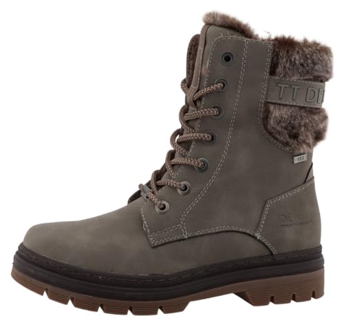 TOM TAILOR 4290560021, Botas de Moda Mujer, Barro, 41 EU