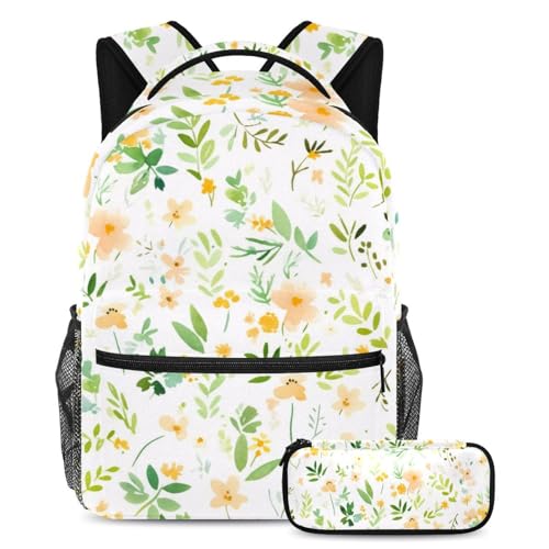 Lot de 2 cartables pour enfant grand sac à dos 40cm et trousse verte