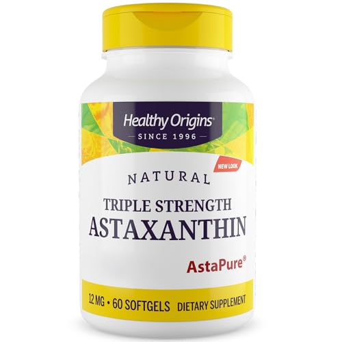 Healthy Origins Astaxanthin 12mg, 60 Cápsulas