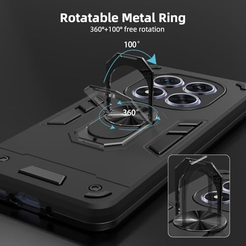Image of NDCOM for Redmi Note 14 Pro Back Cover | Premium Design Redmi Note 14 Pro Cover for Secure Fit | Redmi Note 14 Pro 5G Back Cover | Ring Holder Case