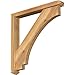 Ekena Millwork BKT0402X30X30IMP03RWR Imperial Arts and Crafts Rough Sawn Bracket w/Offset Brace, Western Red Cedar