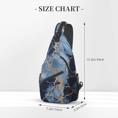 Bolso tipo Sling para mujer y hombre con patrón mármol miniatura 4
