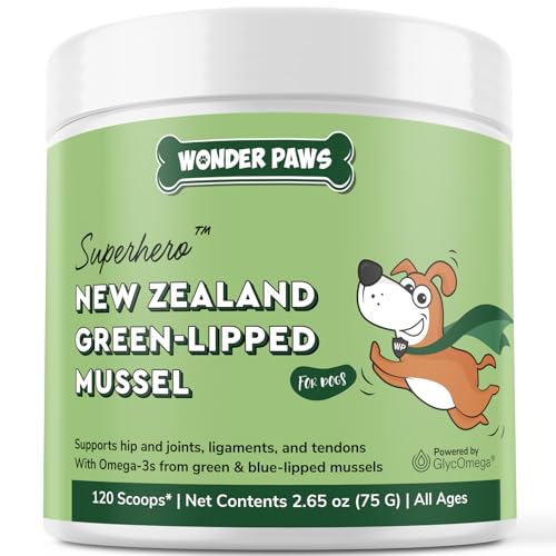 Premium Green Lipped Mussels for Dogs &ndash; Pure New Zealand Green Lipped Mussel Powder with Blue...
