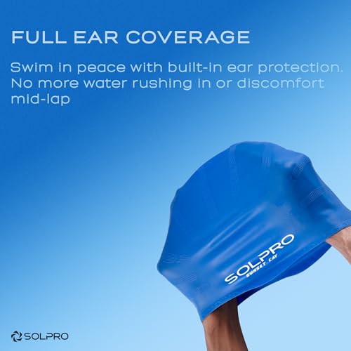 Image of Solpro Sunset Cay Unisex Swimming Cap|for Men,Women,Boys,Girls,Athletes,Swimmers|for Training,Competition in Swimming Pool,Water Sport,Beach,Water Park & Activties|One Size Fits All