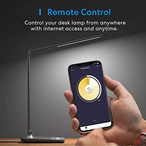 Meross Smart Led Desk Lamp, Metal Wifi Lamps Support Apple Homekit, Alexa And Google Home, Dimmable 2800K-6000K, Timer Schedule, Remote Control, 54 Eye-Caring Leds Foldable Light For Home Office, 10W #TOP6