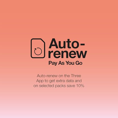 Carte SIM Three Mobile PAYG 100 Go forfait internet prépayé sans engagement - 5