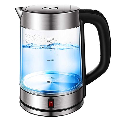 Bouilloire eau chaude en verre électrique 2200W avec isolation thermique et sécurité cuisine