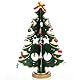com-four® Mini-Weihnachtsbaum aus Holz - Zierschmuck - Aufsteller mit vielen Ornamenten zum Aufhängen - künstlicher Tannenbaum für den Schreibtisch (01 Stück - Tannenbaum)