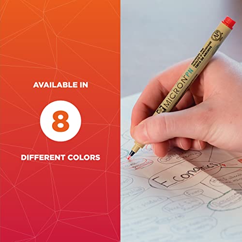 Sakura Pigma Micron Plastic Nib Pens - Archival Black And Colored Ink Pens - Pens For Writing, Drawing, Or Journaling - Black And Assorted Colored Ink - 0.45 Mm Plastic Nibs - 6 Pack #TOP5