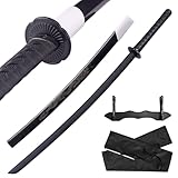 ANATAK Japanese Katana Sword - Polypropylene Black Blade with Saya, Samurai Training Sword for Cosplay, 40.1 inches
