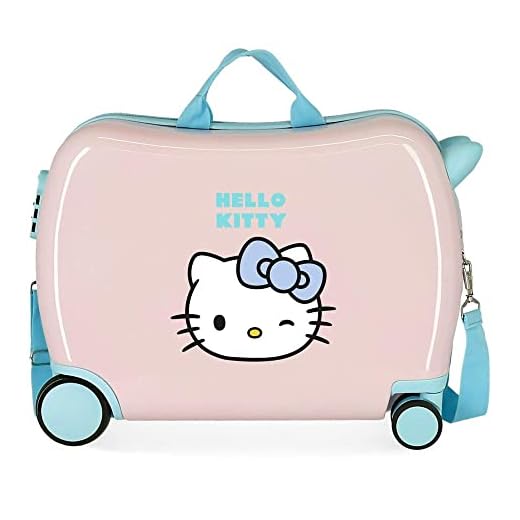 Hello Kitty Wink Maleta Infantil Azul 50x39x20 cms Rígida ABS Cierre de combinación Lateral 34L 1,8 kgs 4 Ruedas Equipaje de Mano