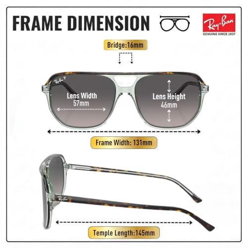 Image of Ray-Ban RB2205 BILL ONE Square-Round Sunglasses with Official Eyewear Kit