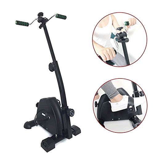 Image of Portable Pedal Exerciser - Hand Arm Leg Exercise Peddling Machine with LCD Monitor - Adjustable Fitness Rehab Equipment for Seniors Elderly PT - Folding Mini Stationary Bike Peddler
