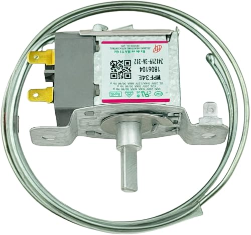 WPF-34E WPF34E Refrigerator Thermostat Suitable, 2-Pins Sensor Probe Thermostat, fit for Hisense Refrigerator Parts WPF34E 1806104, Temperature Controller Parts