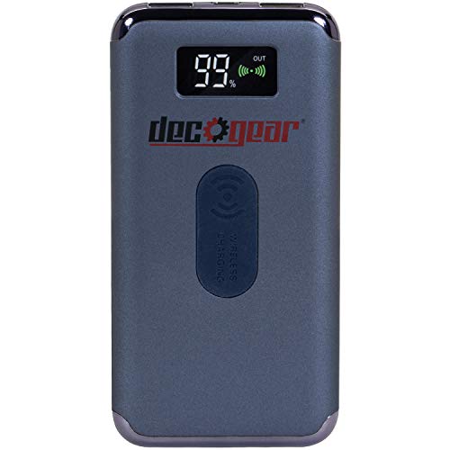 Deco Gear 8000Mah Power Bank With Wireless Surface Charging, Portable Charger With Digital Indicator Display And Included Usb-C Charging Cable, Portable Power Pack For Phones And Other Devices #TOP1