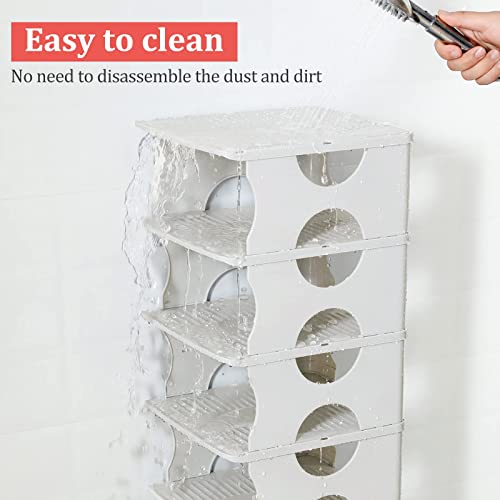 Txalwiq 6-Tier Shoe Rack,Stackable Shoe Storage Organizer For Bedroom Entryway, Adjustable Shoe Rack,Shoe Slots Organizer Shelf, Easy Clean Shoe Tower Rack,White #TOP5