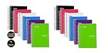 Five Star Fat Lil' Wirebound Notebook 200-Count, Colors May Vary, 12 Pack (45388) - Bundle Includes Plexon Ballpoint Pen