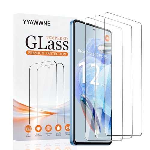 3 StückSchutzfolie für Xiaomi Redmi Note 12 Pro 5G/Redmi Note 12 Pro+ 5G Displayschutzfolie Panzerglas Gehärtete Glas | 9H Härte HD-Klarheit kristallklar Ultrabeständig Einfache Installation.