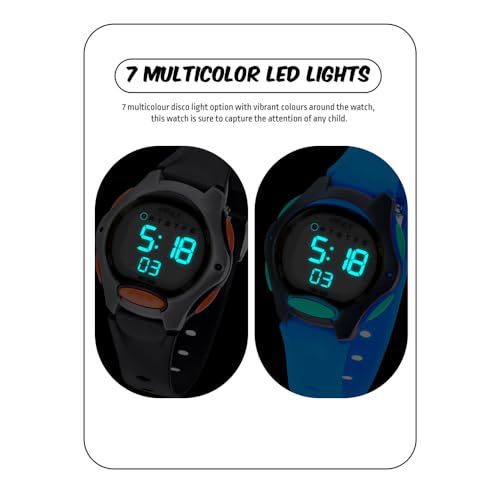 Image of SPIKY Digital Sports Watch for Kids | Multifunctional with Luminous LED Display & Alarm | Water-Resistant & Silicone Strap | Best Birthday Gift Wrist Watches for Boys & Girls | Age 2-14 yrs
