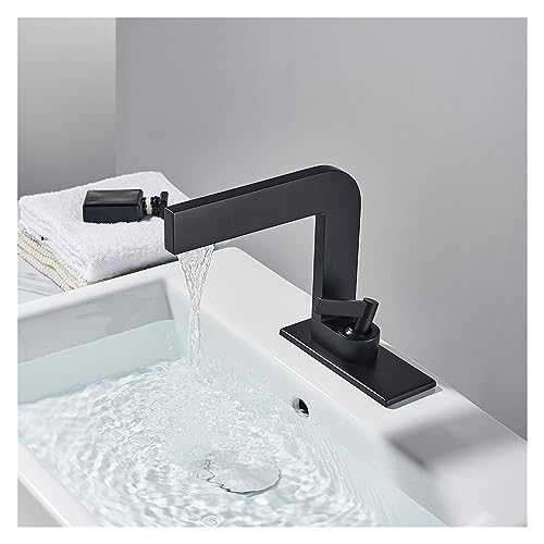 Robinet de bain à large bec cascade carrée finition nickel brossé - 4