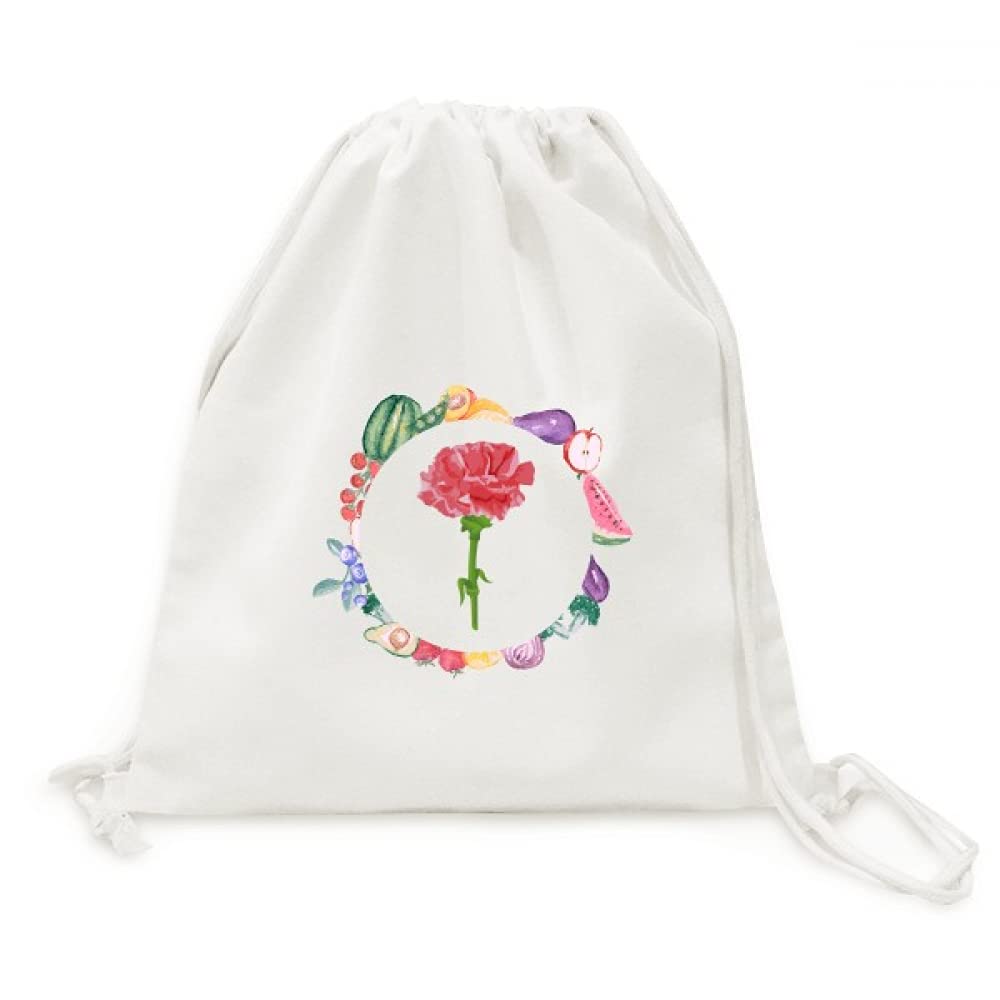 Sac en tissu pliable à sangle contre le plastique | Cabas réutilisable compact fleurs œillet - 6