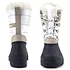 Knixmax Women's Winter Snow Boots Waterproof Sole Fur Lined Lace-Up Mucker Stable Yard Boots for Outdoor Walking Hunting Horse Riding White 7UK - 40EU #3