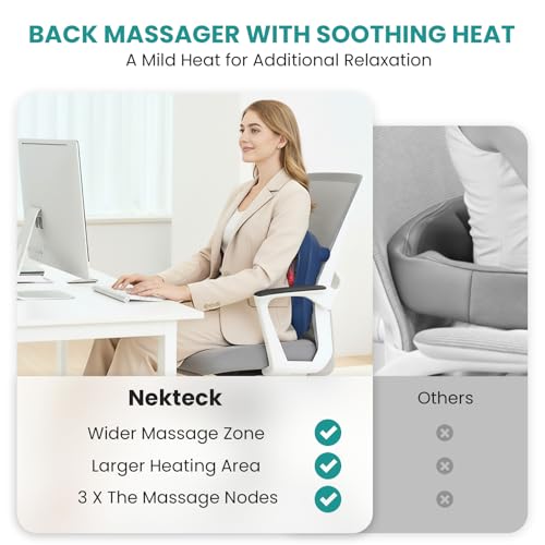 Image of Nekteck Shiatsu Foot Massager with Heat for Neuropathy, Plantar Fasciitis | HSA Eligible FSA Electric Foot Massager Machine for Pain Relief and Circulation, Ideal Gifts for Women Man Her Him Dad