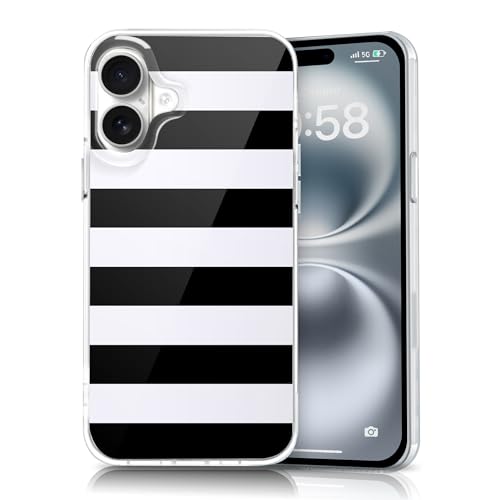 Coque iPhone 16 motif rayures chic pour le quotidien des femmes actives