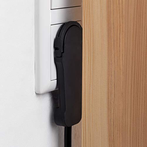 Meister Platte stekker zwart - met klapbeugel - Geschikt voor leidingen met 1,5 mm² kabeldoorsnede - IP20 binnen/geaarde… - Image 4