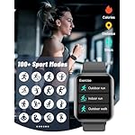 GRV Smart Watch for iOS and Android Phones (Answer/Make Calls), Watches for Men Women IP68 Waterproof Smartwatch Fitness Tracker Watch with Heart Rate/Sleep Monitor Steps Calories Counter (Black) - Image 3