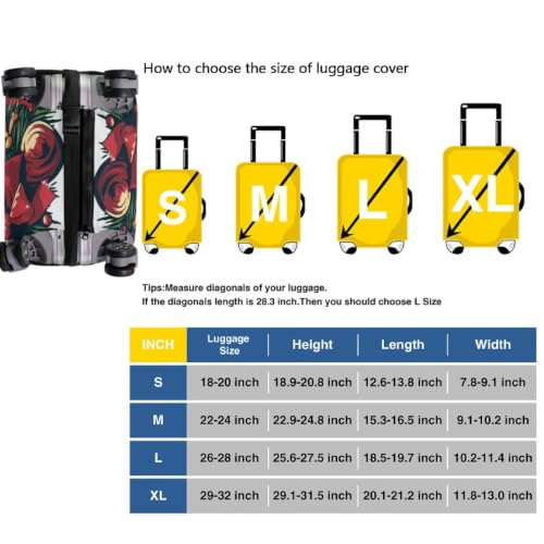 Housse de protection bagages extensible grand format valise XL rouge