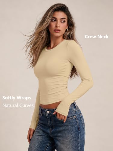 Image of Trendy Queen Womens Long Sleeve T Shirts Fall Fashion Basic Y2K Tops 2026