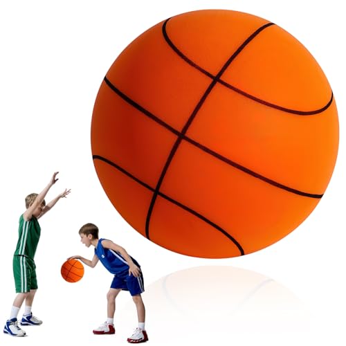 ZoneYan Balon Baloncesto Silencioso, Pelota de Espuma de Alta Densidad Sin Revestimiento, Silent Basketball Indoor, Pelota Baloncesto 18cm, Alta Elasticidad, Suave y Ligera para Niños y Adultos