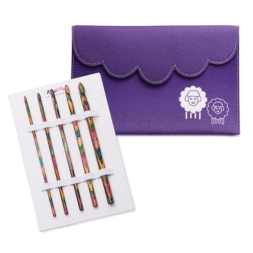 KnitPro Symfonie Single-Ended Crochet Hook Set, Multicolour, 3.5, 4.5, 5, 6, 8 mm