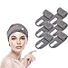 BangShou 6 Pezzi Fascia per Capelli Cosmetica in Chiusura a Strappo, Regolabile Spa Fascia per Capelli per Spa Trucco Doccia Yoga Sport (Grigio) immagine