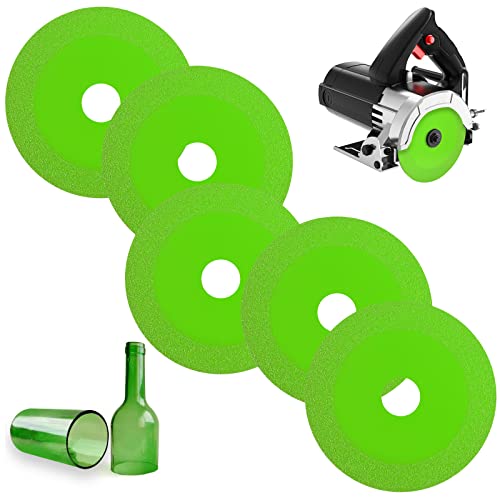 JOLIGAEA 5pcs Disque de Coupe de Verre, Lame de Scie Fine, Glass Cutting Disc, Disques de Coupe Diamant Universels ultra Fins pour Verre, Céramique, Carrelage, Jade Cover