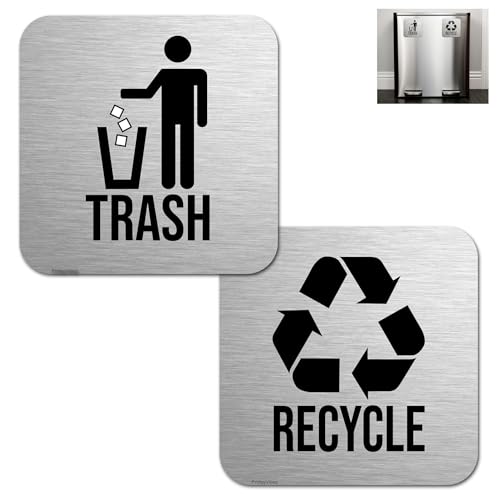 Opiniones y reviews de Basura y reciclaje los más solicitados. 42 Pegatina de reciclaje y basura para latas de basura de cocina y contenedores de reciclaje, combo de basura y reciclaje para símbolo del logotipo de cubo de basura, 2 calcomanías...
