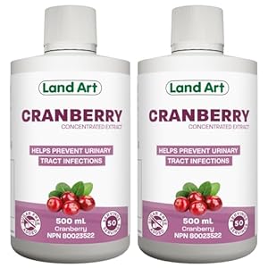 Liquid Cranberry Extract 500ml – Concentrated Formula – for Urinary Tract Infections – Antioxidant – Sugar Free – GMO-Free – Gluten Free – Vegan – Made in Canada (Pack of 2)