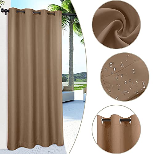 LiveGo Outdoor Patio Curtain, Blackout Waterproof Curtain - Image 2