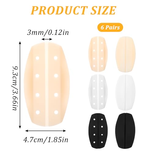 12 Pcs Silicone Bra Strap Cushions, Anti-Slip Shoulder Pads for Women, Soft Gel Bra Strap Holders to Prevent Slipping, Ease Shoulder Pain, Reusable Protectors for Wide, Thin Straps(Universal Fit)