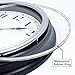 45MinST 12 Inch Indoor/Outdoor Retro Round Waterproof Wall Clock with Thermometer, Silent Non Ticking Battery Operated Quality Quartz Wall Clock Home/Patio Decor(Silver F)