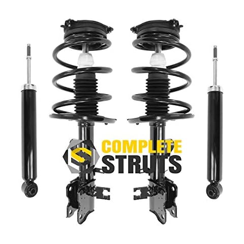 COMPLETESTRUTS - Front Complete Strut Assemblies with Coil Springs and Rear Shock Absorbers Replacement for 2011-2017 Nissan Quest - Set of 4 Cover